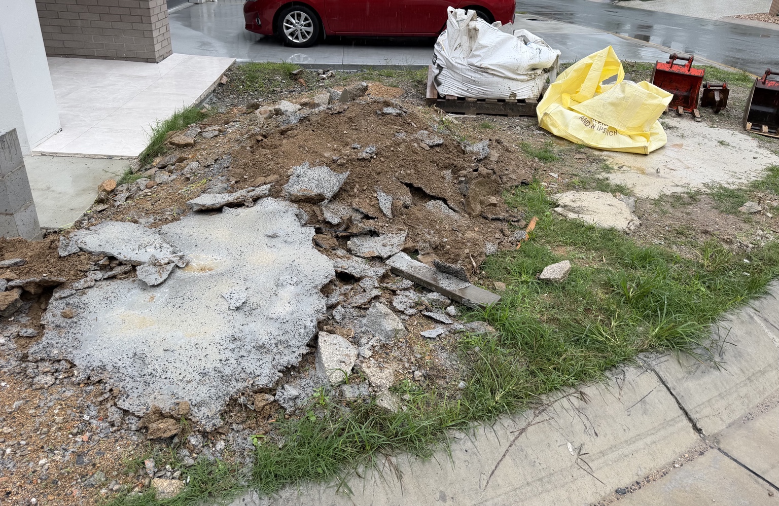 Concrete breakup and site clearing