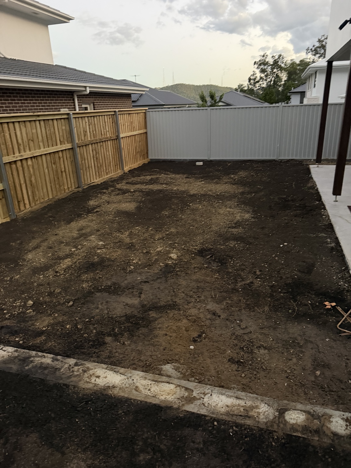 Backyard ground preparation